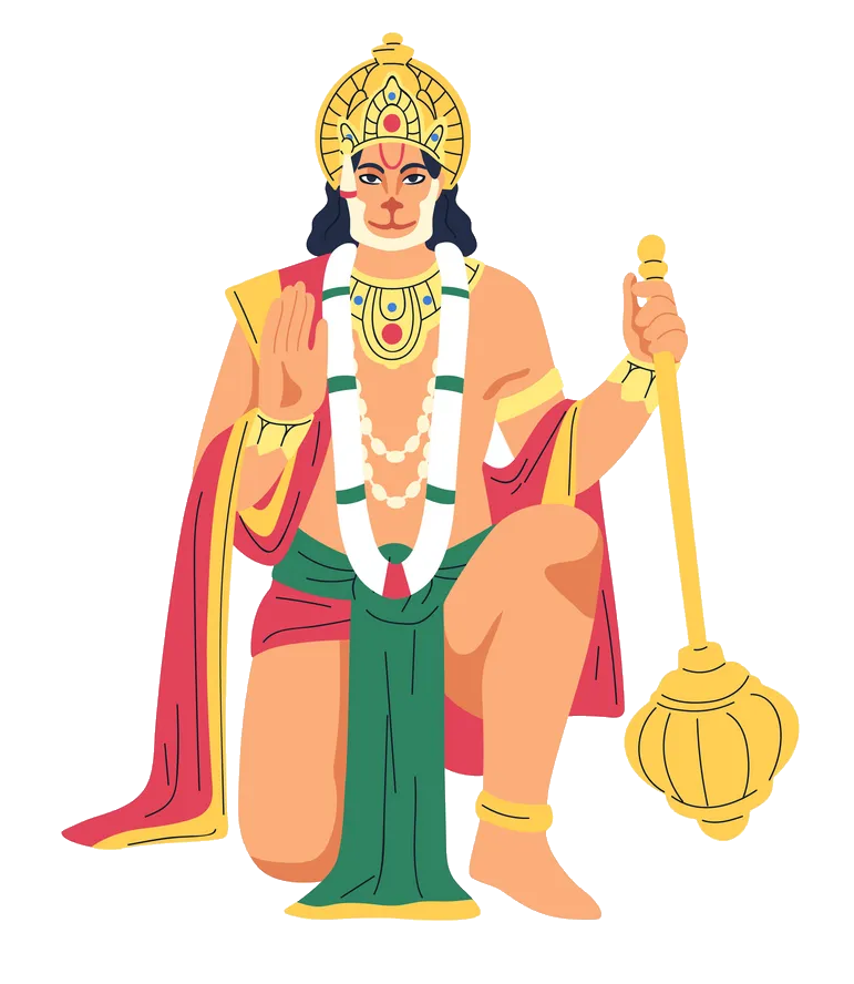 Lord Hanuman Hindu God Illustration Free PNG