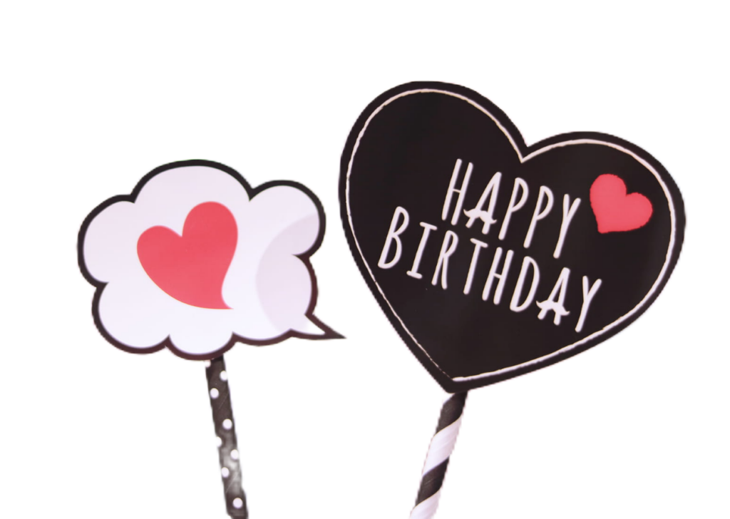 Happy Birthday Photo Booth Props Clipart