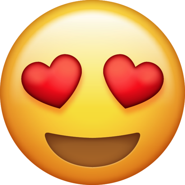 Heart Eyes Smiling Emoji PNG Image