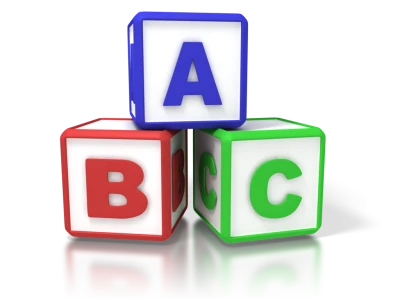 Children ABC Alphabet Blocks Transparent Background