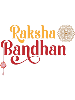 Raksha Bandhan Typography Design Transparent Background