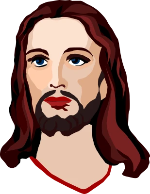 Jesus Christ Face Vector Illustration Clipart