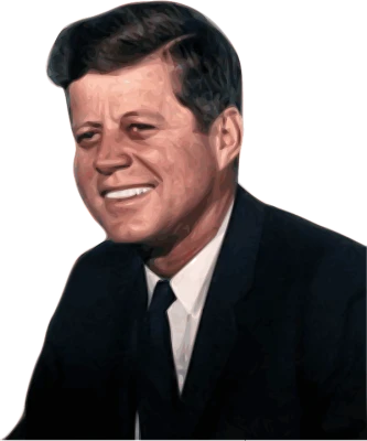 John F Kennedy Portrait Vector Transparent Background