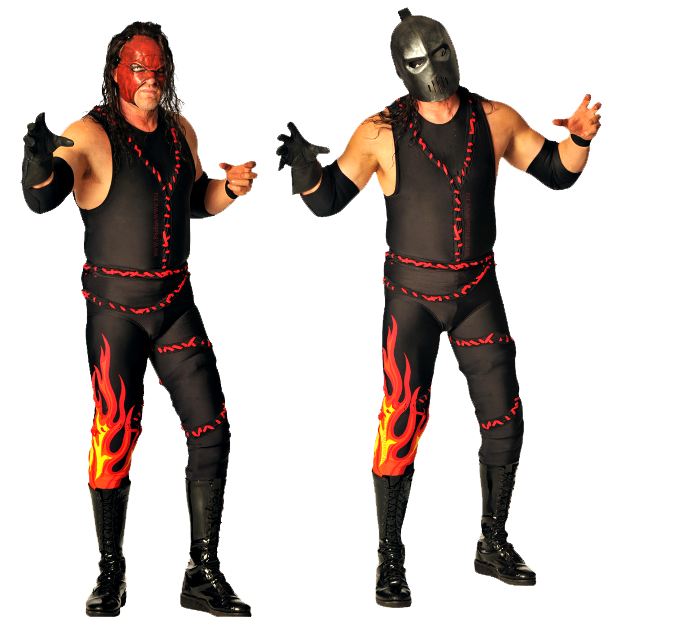 Kane WWE Wrestler Two Poses Clipart