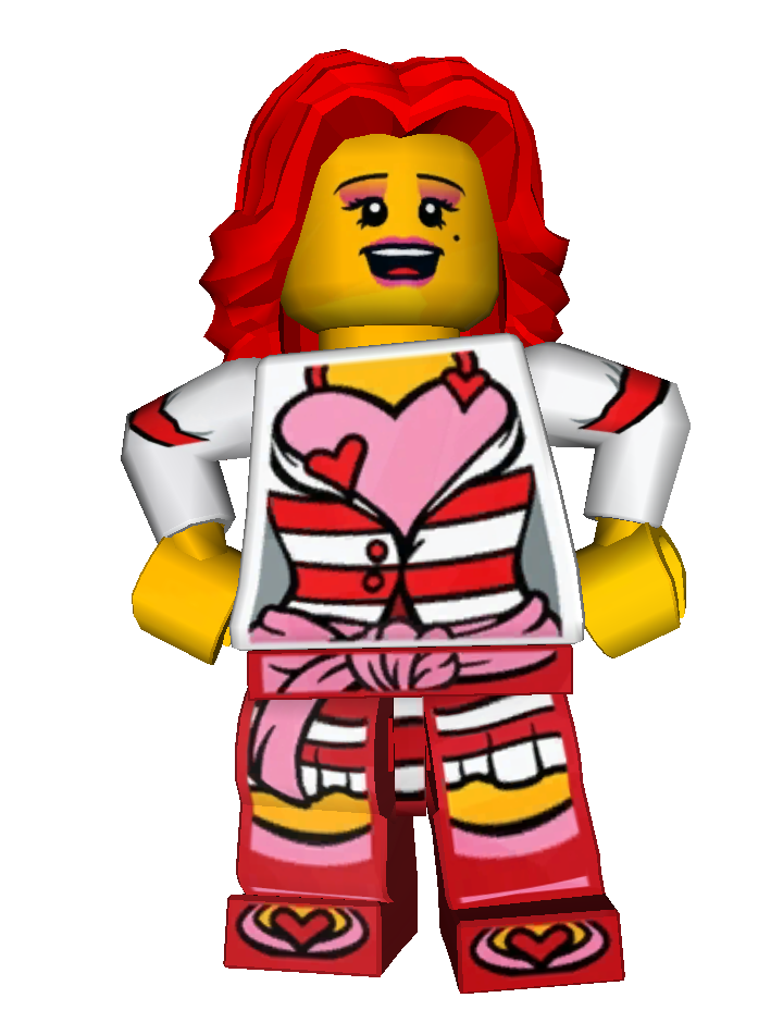 Lego Girl Character Custom Heart Outfit Clipart
