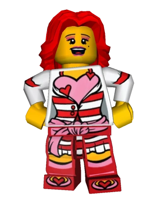 Lego Girl Character Custom Heart Outfit Clipart