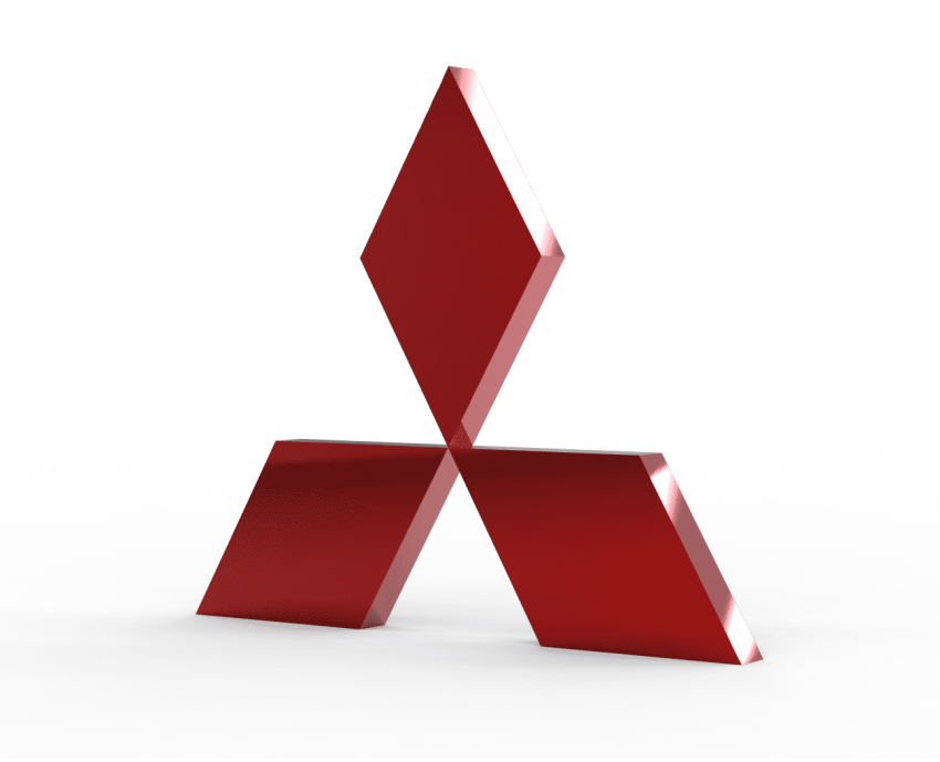 Mitsubishi Red Diamond Logo Clipart