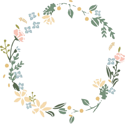 Delicate Floral Wreath Free PNG