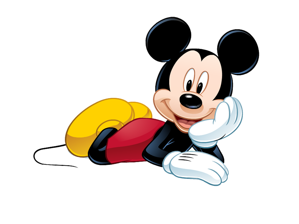 Mickey Mouse Lying Down Clipart