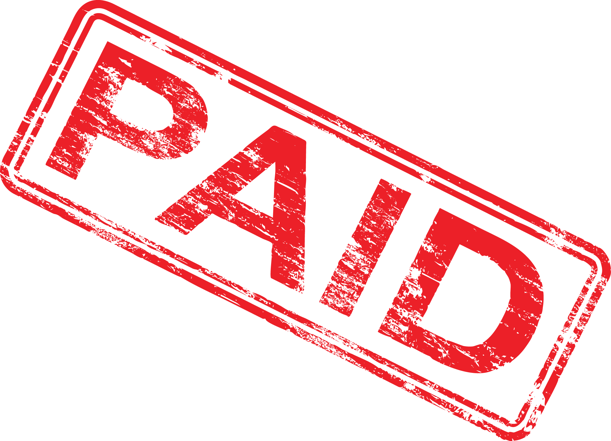 Rectangular Red Paid Rubber Stamp Free Clipart