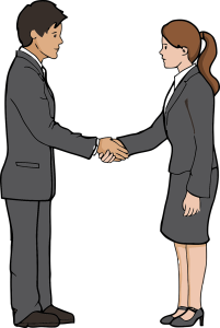 Business People Shaking Hands Vector Clipart