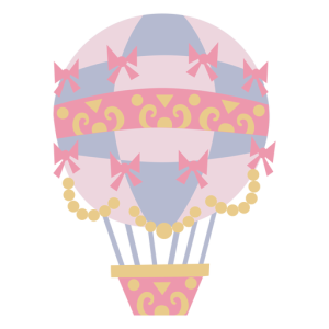 Cute Pastel Hot Air Balloon Free Clipart