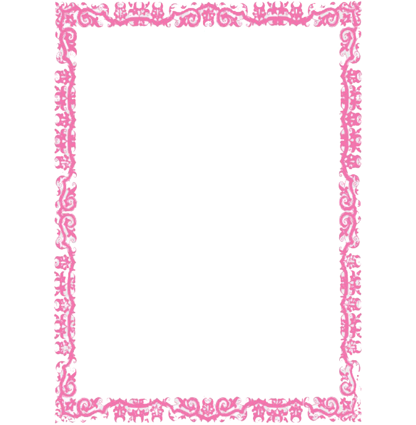 Pink Vintage Ornamental Border Frame Free Clipart