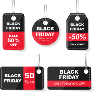 Black Friday Sale Tag Labels Vector Free Clipart