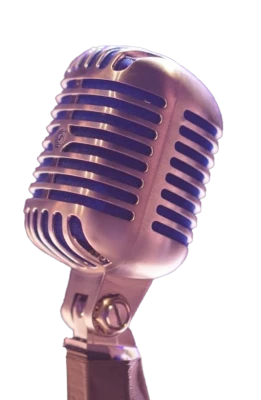 Vintage Silver Microphone Close Up Free PNG
