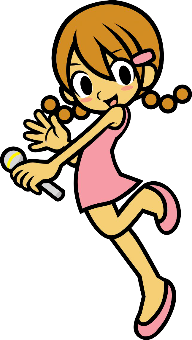 Rhythm Tengoku Girl With Microphone Free Clipart