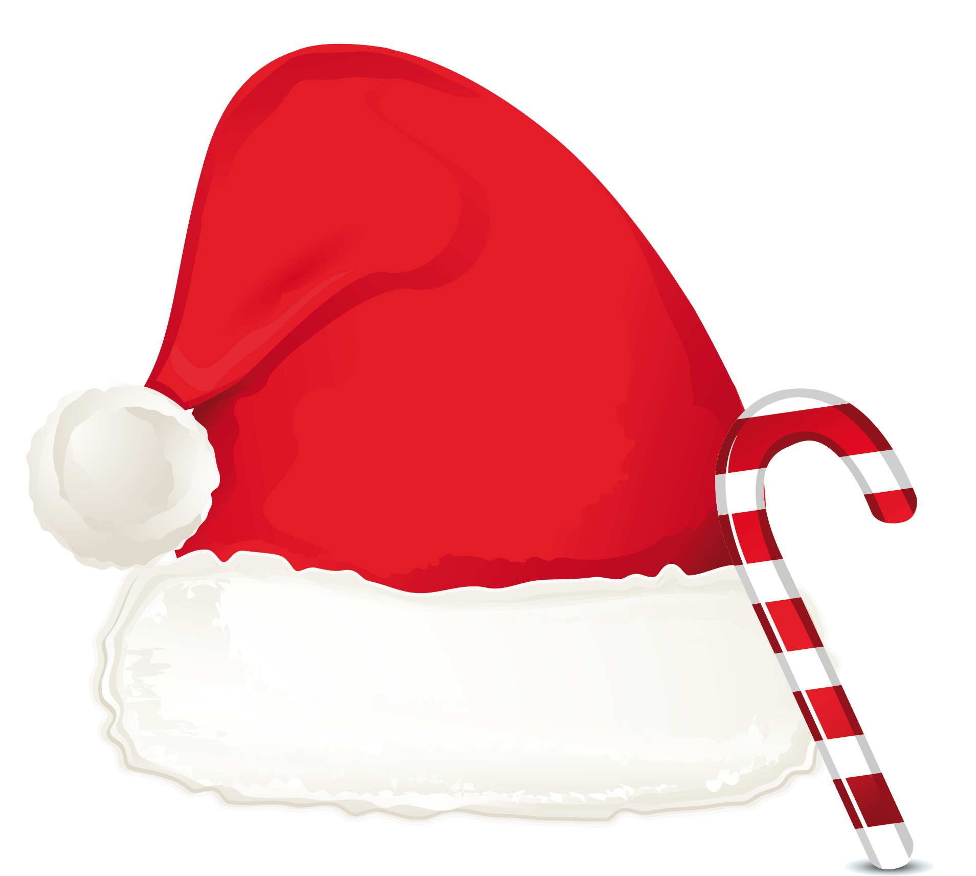 Santa Hat With Candy Cane Free Download