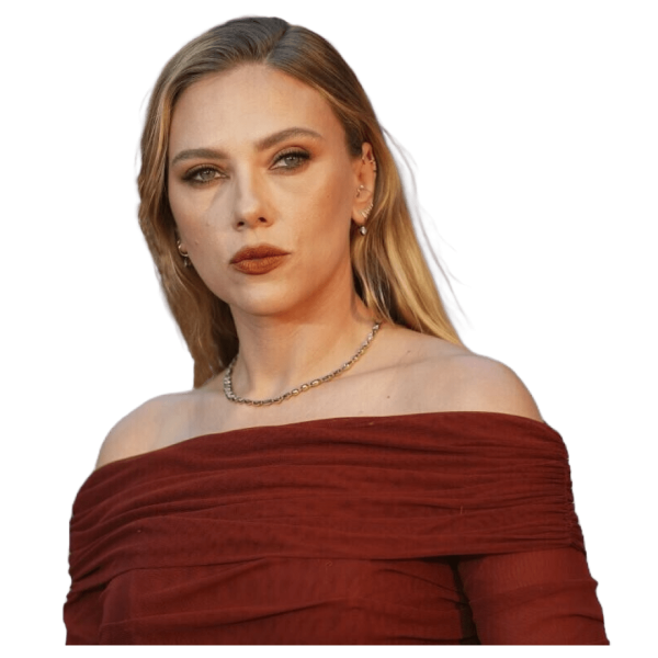 Scarlett Johansson Portrait Red Dress Free Download