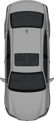 Silver Car Top View Vector Free Clipart