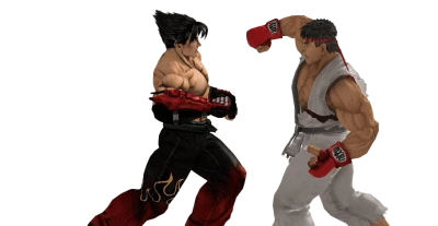 Jin Kazama vs Ryu Fighting Game Characters Free PNG