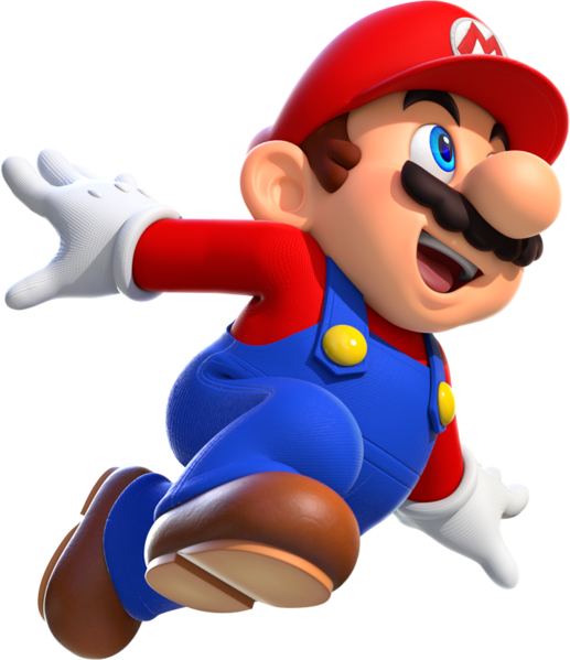 Super Mario Jumping 3D Character Clipart