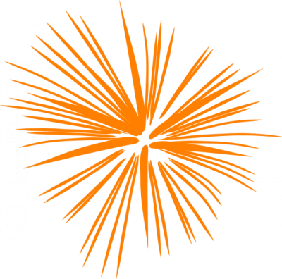 Orange Burst Firework Graphic PNG Image