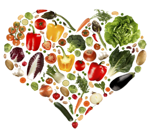 Healthy Vegetables Heart Shape Clipart