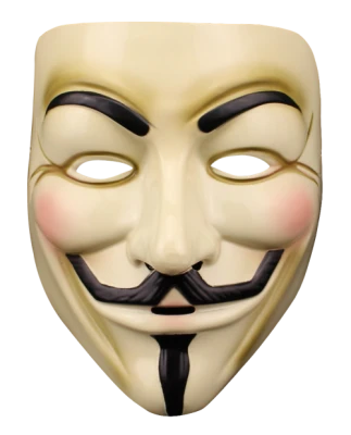 Guy Fawkes Anonymous Mask PNG