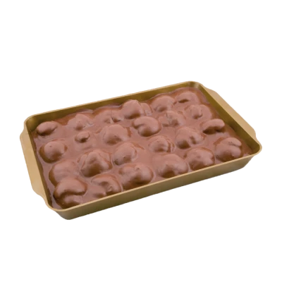 Chocolate Profiteroles In Baking Pan PNG Image