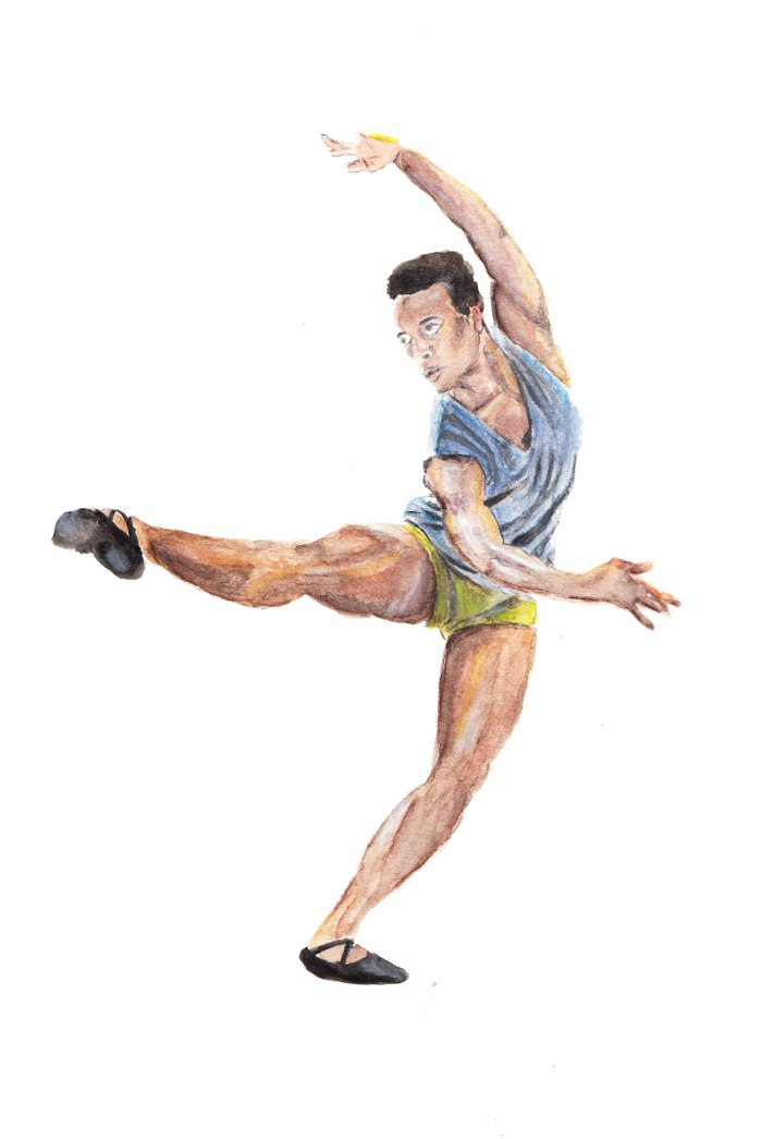 Watercolor Ballet Dancer Free Clipart
