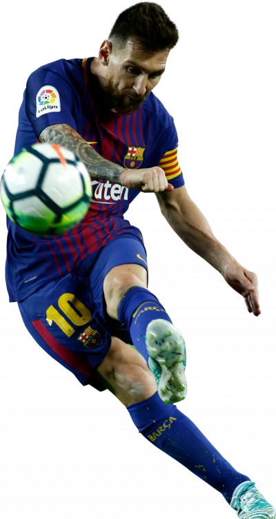 Lionel Messi Kicking Football Free Clipart