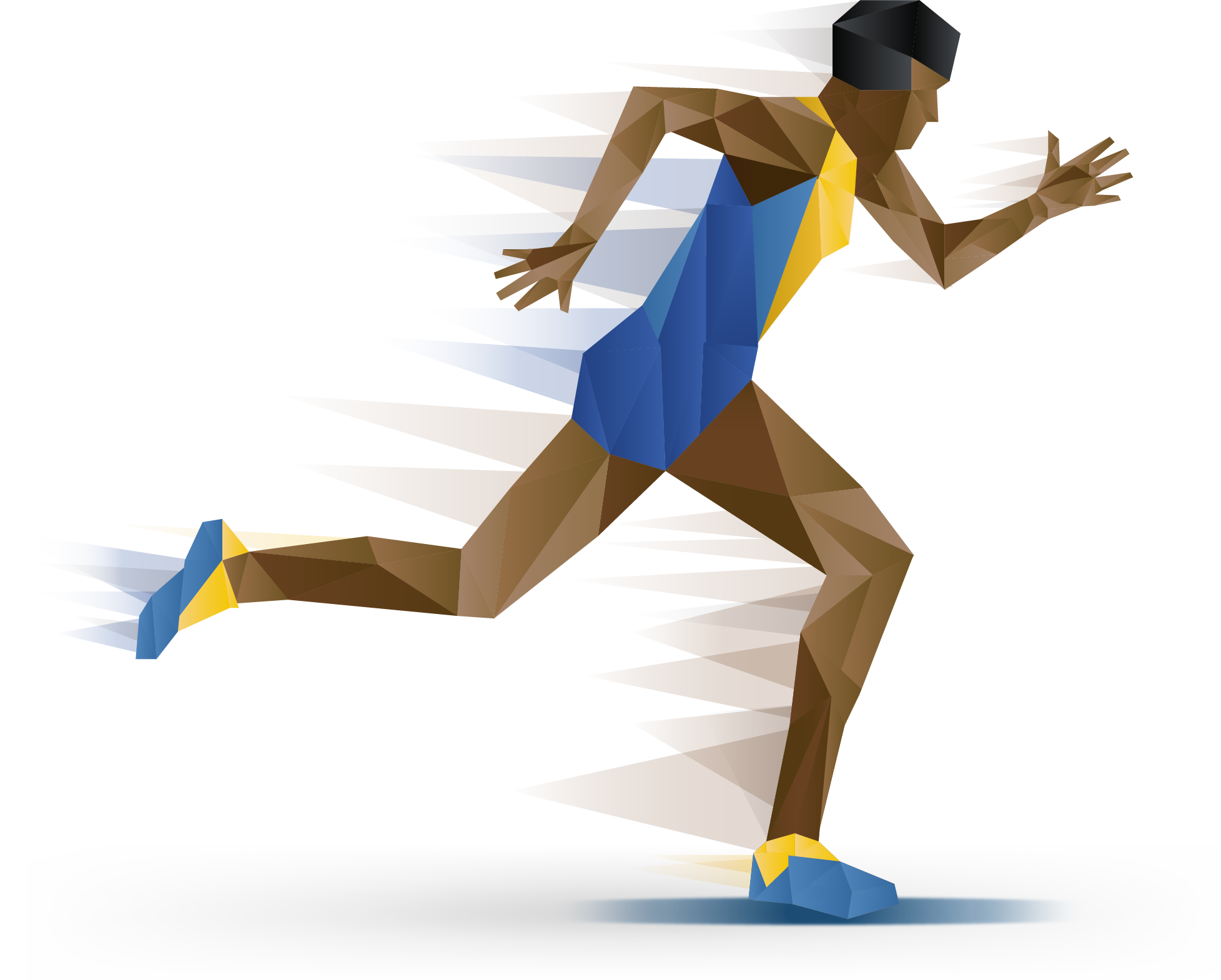 Low Poly Female Runner Free Clipart