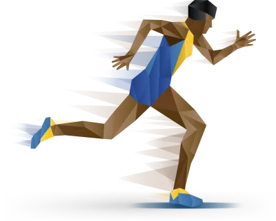 Low Poly Female Runner Free Clipart