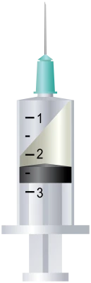 Medical Syringe Vector Illustration Transparent Background