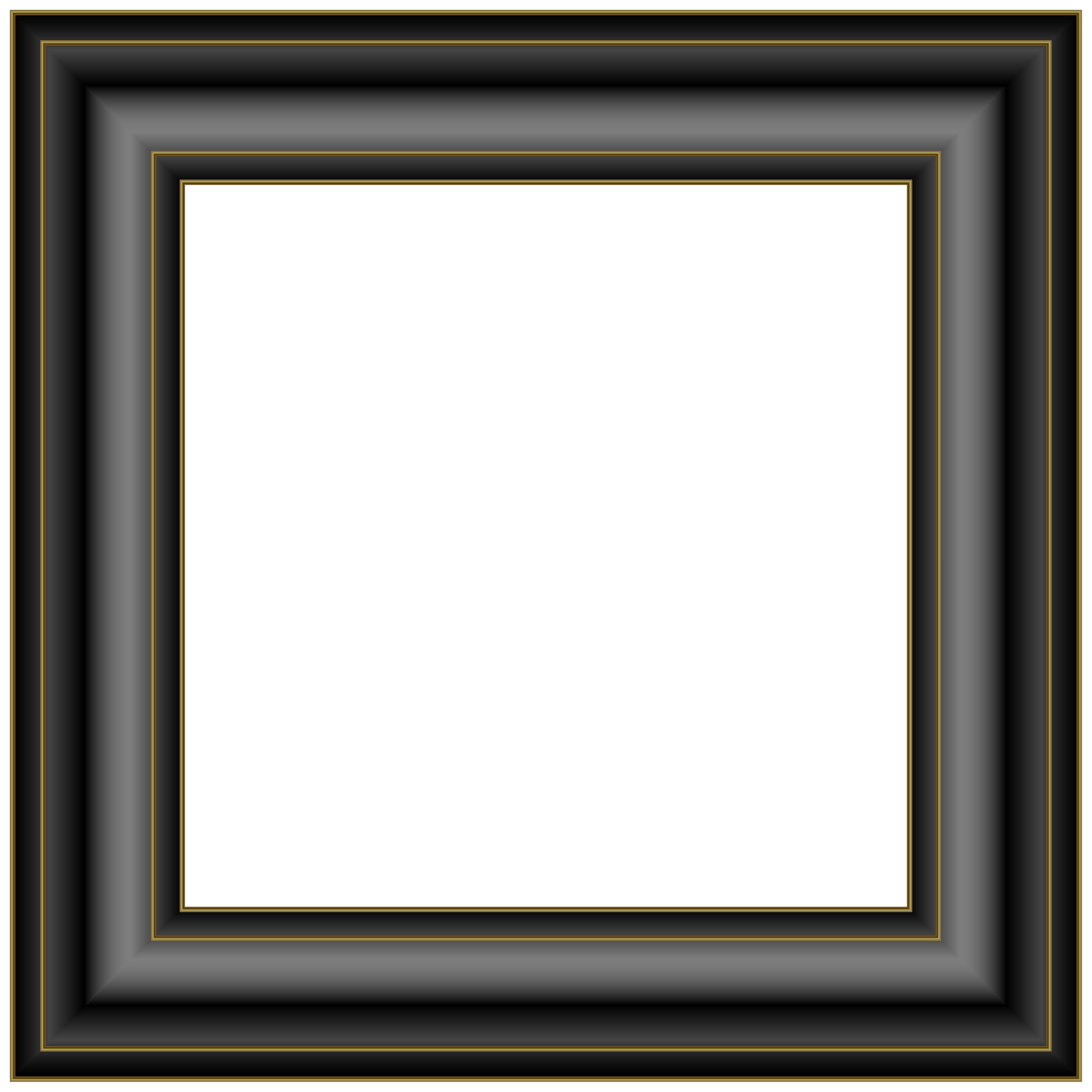 Black Picture Frame With Gold Trim Clipart