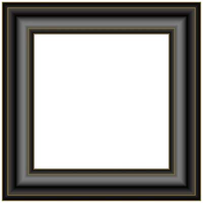 Black Picture Frame With Gold Trim Clipart