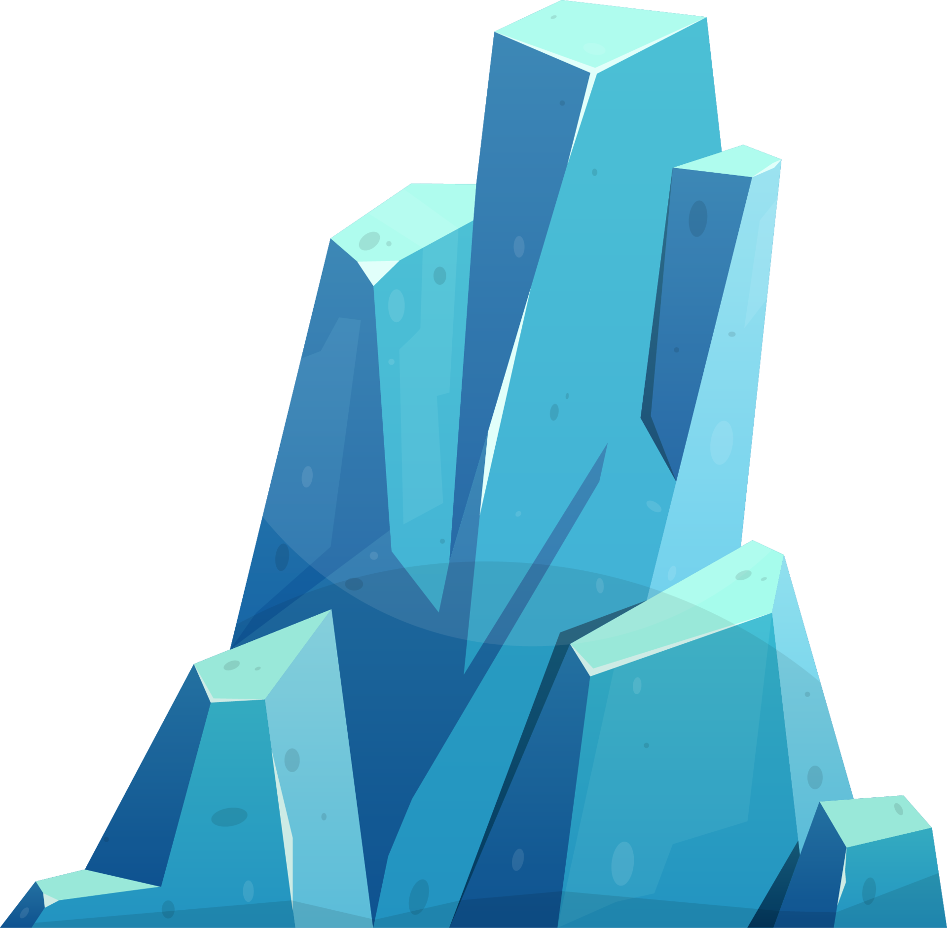 Blue Ice Crystals Glacier Clipart