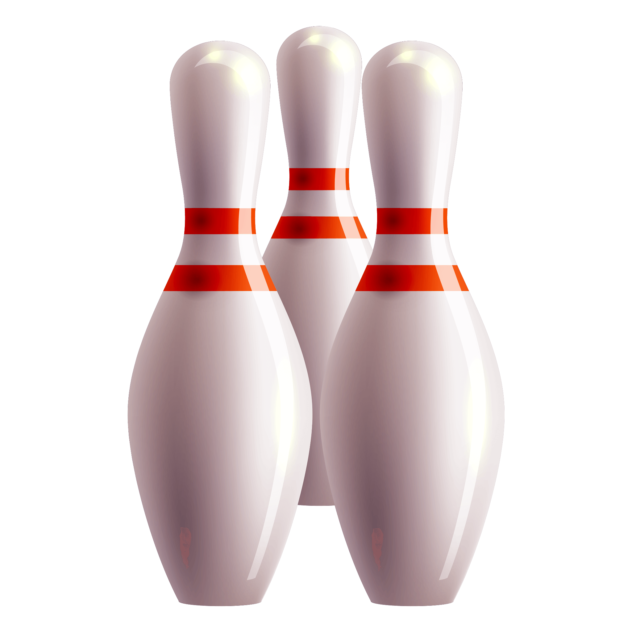 Three Bowling Pins Clipart