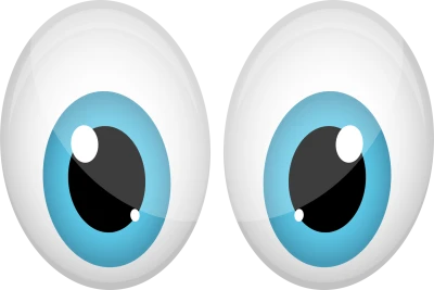 Big Cartoon Blue Eyes Free Clipart