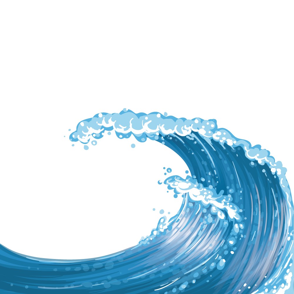 Blue Ocean Water Wave Clipart