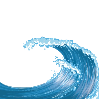Blue Ocean Water Wave Clipart
