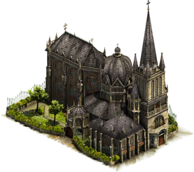Isometric Gothic Cathedral Church PNG Image