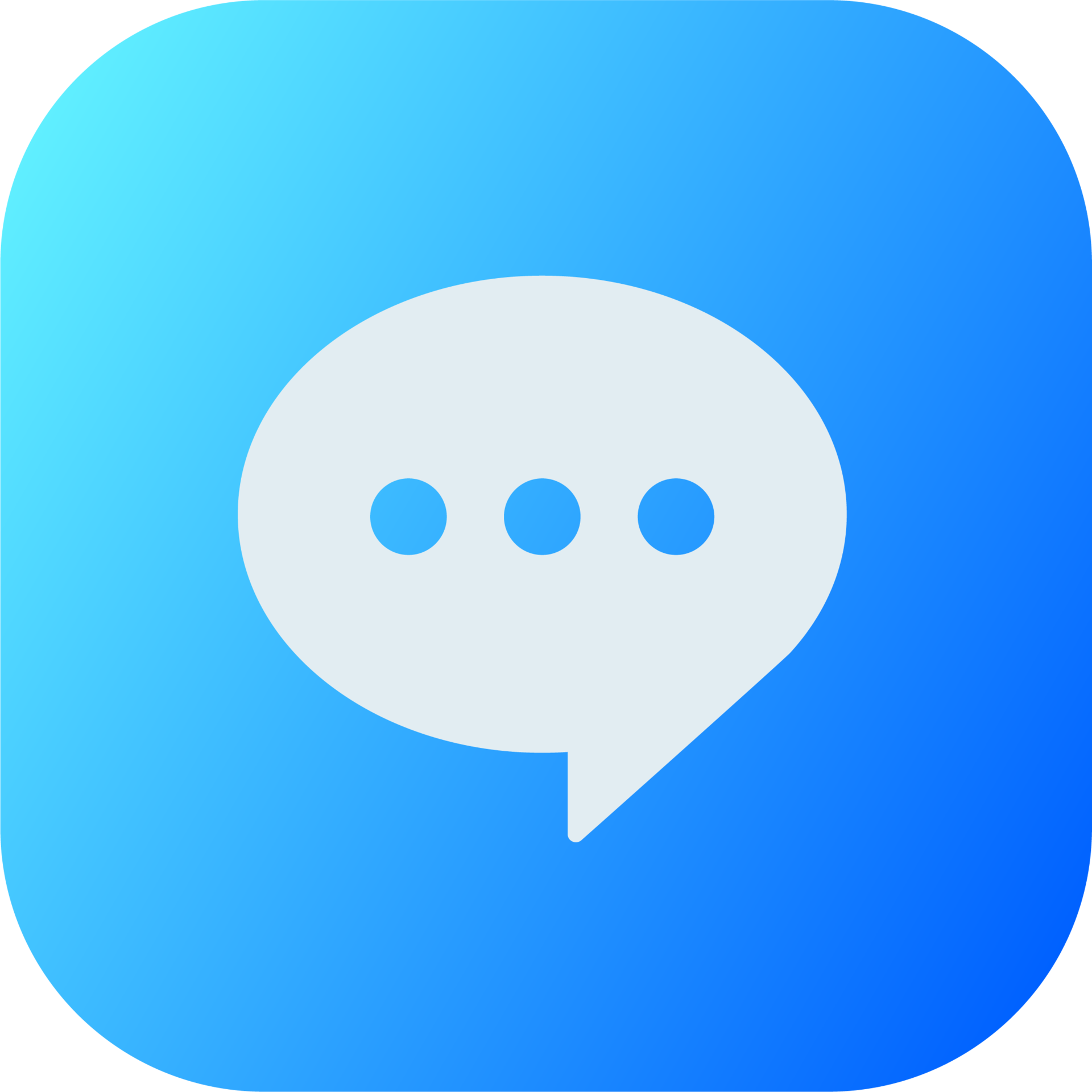 Apple Messages Blue App Icon Free Clipart