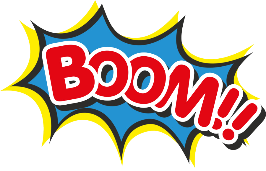 Comic Book BOOM Sound Bubble Free Clipart