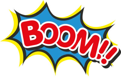 Comic Book BOOM Sound Bubble Free Clipart
