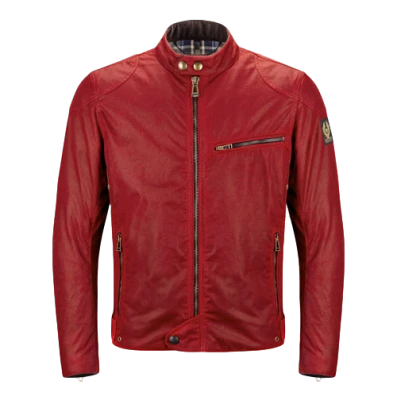 Red Belstaff Leather Jacket Free PNG