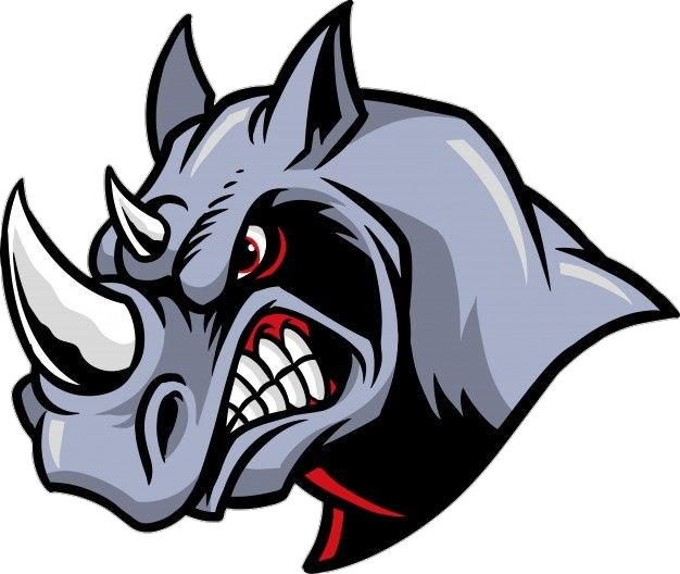 Angry Rhino Mascot Clipart