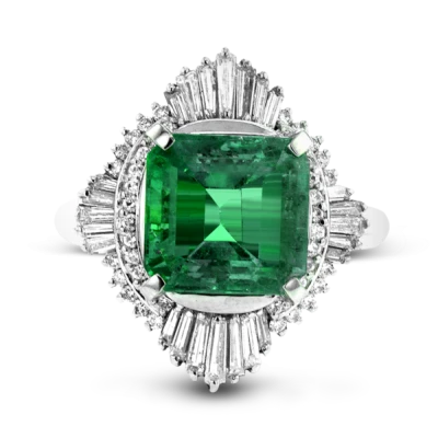 Emerald Diamond Ring Free PNG