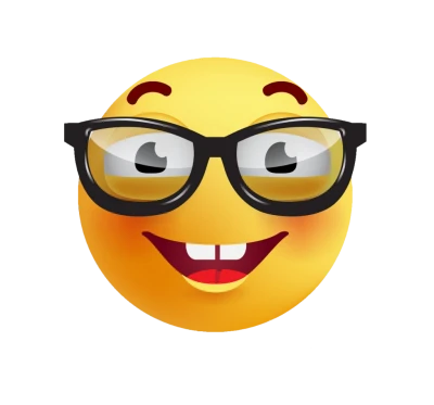 Nerd Emoji Front Face Free PNG