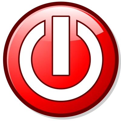 Red Power Button Transparent Background
